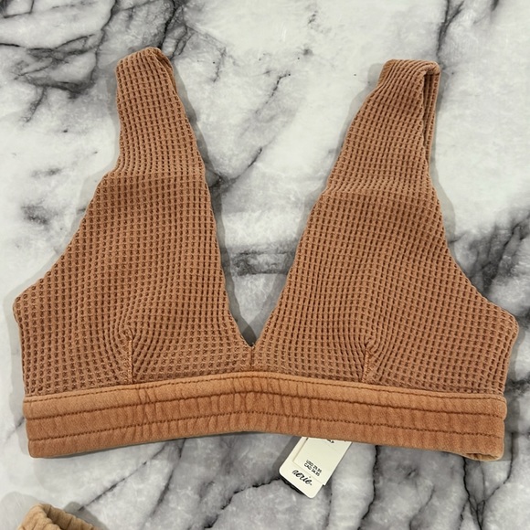 Aerie Bralette Small & Shorts Xsmall Tan Set - Picture 2 of 7
